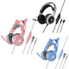 Soyto SY-G25 Cat Ear Glowing Gaming Computer Headset, Cable Length: 2m(Pink)