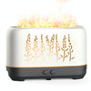 YX-1690 Wood Grain Aroma Diffuser Hollow Flame Humidifier(White)
