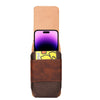 For 6.7-6.9 inch Mobile Phone Cowhide Texture Oxford Cloth Waist Bag(Brown)