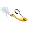 PROBEROS DW570 Fishing Lures Spinning Sequins Long Casting Tremor Swimming VIB Micro Tremor Zinc Alloy Bait(Golden) Weight: 9g