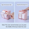 HZ006 Desktop Transparent Double-Layer Cotton Swabs And Dustproof Storage Box With Lid(Pink)