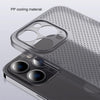 For iPhone 13 Honeycomb Hollow Heat Dissipation Phone Case(White)