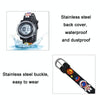 JNEW A380-86161 Children Cartoon 3D Space Planet Multifunctional Waterproof Sports LED Electronic Watch(Black)