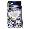 For Samsung Galaxy S23+ 5G Crystal Texture Colored Drawing Leather Phone Case(Heart Shaped)