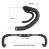 TOSEEK Full Carbon Fiber Road Bike Bent Handlebar Groove Outside Line Handle, Size: 440mm (UD Black)