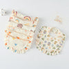 Baby Feeding Bib Ruffle Infants Saliva Towel Soft Cotton Burp Cloth, Style: Love