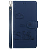 For Realme 13+ Global Cute Cats RFID Leather Phone Case(Blue)