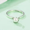 S925 Sterling Silver Ring Open Shell Beads Ladies Ring