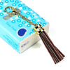 LS01 Tassel Zinc Alloy Keychain Car Hanging Bag Pendant (Coffee)