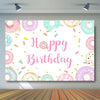 210x150cm Donut Cartoon Children Birthday Background Cloth