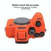 For Sony ILCE7RM5 / A7R5 Litchi Texture Soft Silicone Protective Case(Orange)