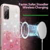 For Samsung Galaxy S20 FE Gradient Glitter Flower All-inclusive Phone Case(Pink)