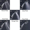 Concealed Shower Head 5 Function Pause Mode Shower Head, Style Shower+Hose+Bracket