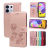 For Xiaomi Redmi Note 13 Pro 4G Rose Embossed Flip PU Leather Phone Case(Rose Gold)