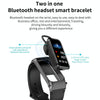 X4 1.14 inch HD Screen Bluetooth Earphone Smart Bracelet, Support Sleep Monitoring / Body Temperature Monitoring / Heart Rate Monitoring(Rose Gold)