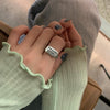 Platinum Plated Ladies Vintage Wear Combination Ring, Specification:J2083