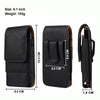 For 6.1 inch Mobile Phone Cowhide Texture Oxford Cloth Waist Bag(Black)