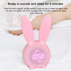 Cute Rabbit Silicone Induction Small Alarm Clock(Blue)