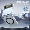 For Samsung Galaxy Z Flip4 lce Folding Series MagSafe Integrated Clear PC Phone Case(Black)