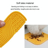 Silicone Licking Pad, Small Yellow, Suction Cup, Slow Feeder Dog Bowl