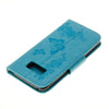 For Galaxy S8 Butterflies Embossing Horizontal Flip Leather Case with Holder & Card Slots & Wallet & Lanyard(Blue)