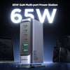 JOYROOM JR-TCM02 6 in 1 65W GaN 4 USB-C & 2 USB-A Multi-port Charger, Power Plug:UK Plug(Dark Gray)