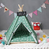 Canvas Pet Tent Bed Green Medium 50x50x60cm Dog Cat