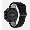 SKMEI 1903 Stainless Steel Buckle Silicone Strap Waterproof Quartz Watch(Black)