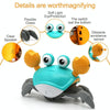 Escape Crab Automatic Obstacle Avoidance Light Music Electric Induction Crawling Toy(Green Battery Model)