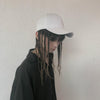 Dreadlocks Wig Hat One-piece Headgear for Men and Women, Style: White Cap(Black Braid About 45cm)