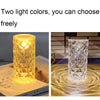 2 PCS SF-001A 1.5V Rose Ambient Light Bedside Crystal LED Desk Lamp, Color: White Light