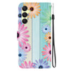 For Samsung Galaxy A25 5G Crystal Texture Colored Drawing Leather Phone Case(Sunflowers)