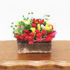 2 PCS 1:12 mini Doll House Dollhouse Garden Scene Simulation Flower Potted Clay Flower(Colour)