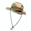 Retro Mountaineering Fisherman Hat Patching Sunscreen Hat Outdoor Cowboy Cap, Size: One Size 55-59cm(Brown Khaki+Army Green)