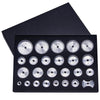 25pcs/set Aluminum Watch Back Case Closer Press Dies Watch Repair Tool