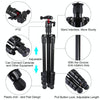PULUZ 4-Section Folding Legs Metal  Tripod Mount with 360 Degree Ball Head for DSLR & Digital Camera, Adjustable Height: 42-130cm
