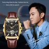 OLEVS 6675 Men Multifunctional Moon Phase Tourbillon Mechanical Watch(Black + Gold)