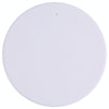 10W QI Plaid Pattern Round Plastic Wireless Charger (White)