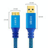 USB 3.0 Male To Micro USB 3.0 Male Braided Cable, Length:0.3m(Blue)