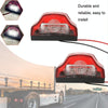 2pcs MK-198 3LED Van / Truck / Trailer White Light License Plate Lamp(Red)