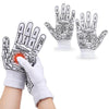 English Hand Massage Gloves Acupuncture Point Palm Reflex Zone Meridian Physical Therapy Gloves, Size: Average