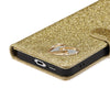For Samsung Galaxy S24 FE 5G Glitter Powder Love Leather Phone Case(Gold)