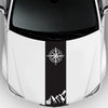 D-864 Compass Pattern Car Modified Decorative Sticker(Black)