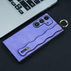 For Samsung Galaxy S24+ 5G Wavy Wristband Bracket TPU Phone Case(Purple)