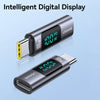 USAMS US-SJ682 AU18 PD100W USB-C / Type-C to USB-C / Type-C Aluminum Alloy Digital Display Adapter(Tarnish)