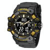 SMAEL 8080 Outdoor Sports Waterproof Multifunctional Glowing Double Dial Watch(Black Gold)