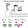 NETUM One-Dimensional Self-Sensing Code Sweeper Handheld Mobile Red Light Scanning Machine, Model: Wired