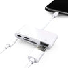 NK108LTC 4 in 1 USB-C Male to SD + TF + USB + Type-C Female Camera Reader