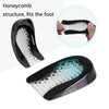 Honeycomb Heel Pad Plantar Fascia Pad Soft Sports Shock Absorption Insole(Black)