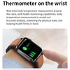 F100 1.7 inch HD Square Screen TPU Strap Smart Watch Supports Body Temperature Monitoring/Blood Oxygen Monitoring(Red)
